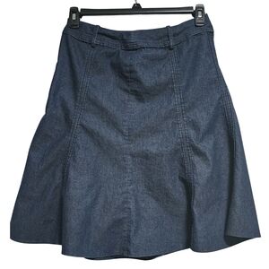 Larry Levine Dark Blue A-Line Skirt